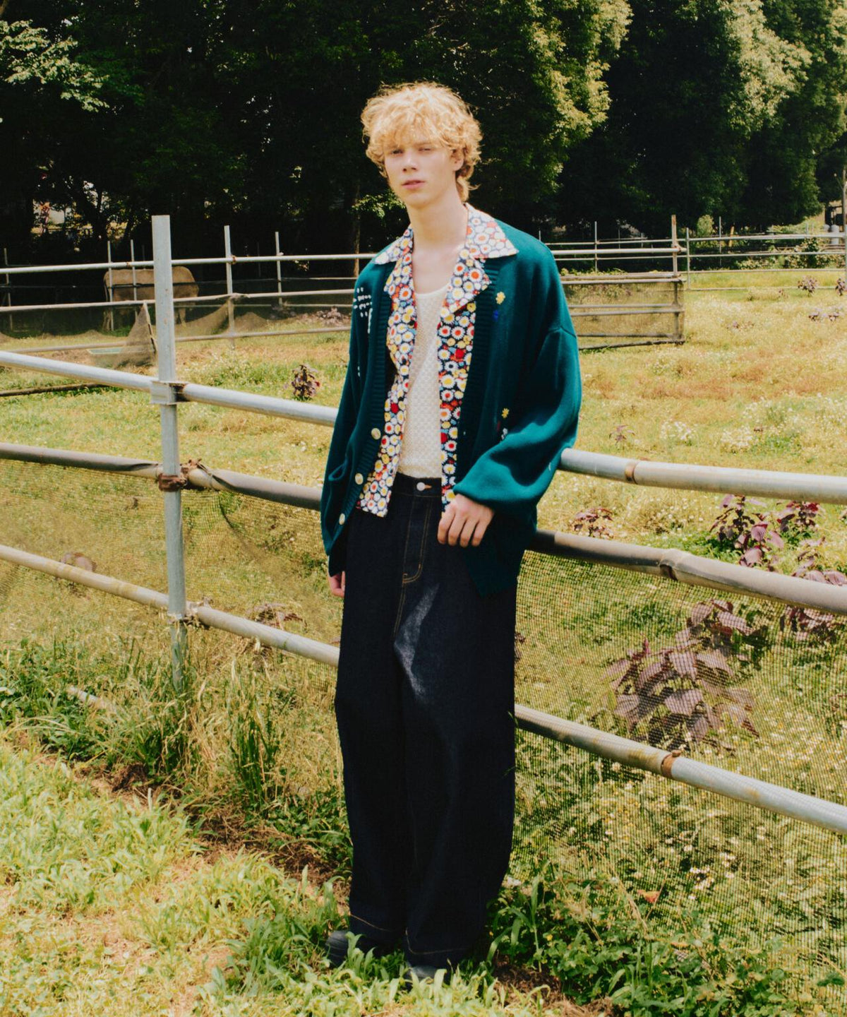 B omnivore/ビーオムニボー HAND STITCH CARDIGAN ハンドステッチカーディガン