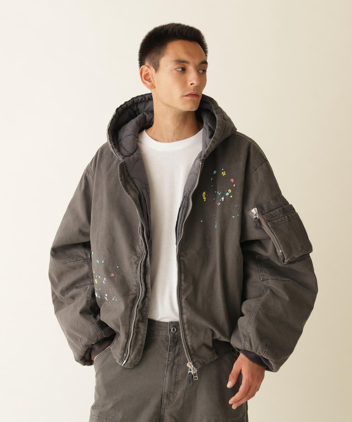B omnivore/ビーオムニボー DUCK HOOD JACKET ダックフードジャケット