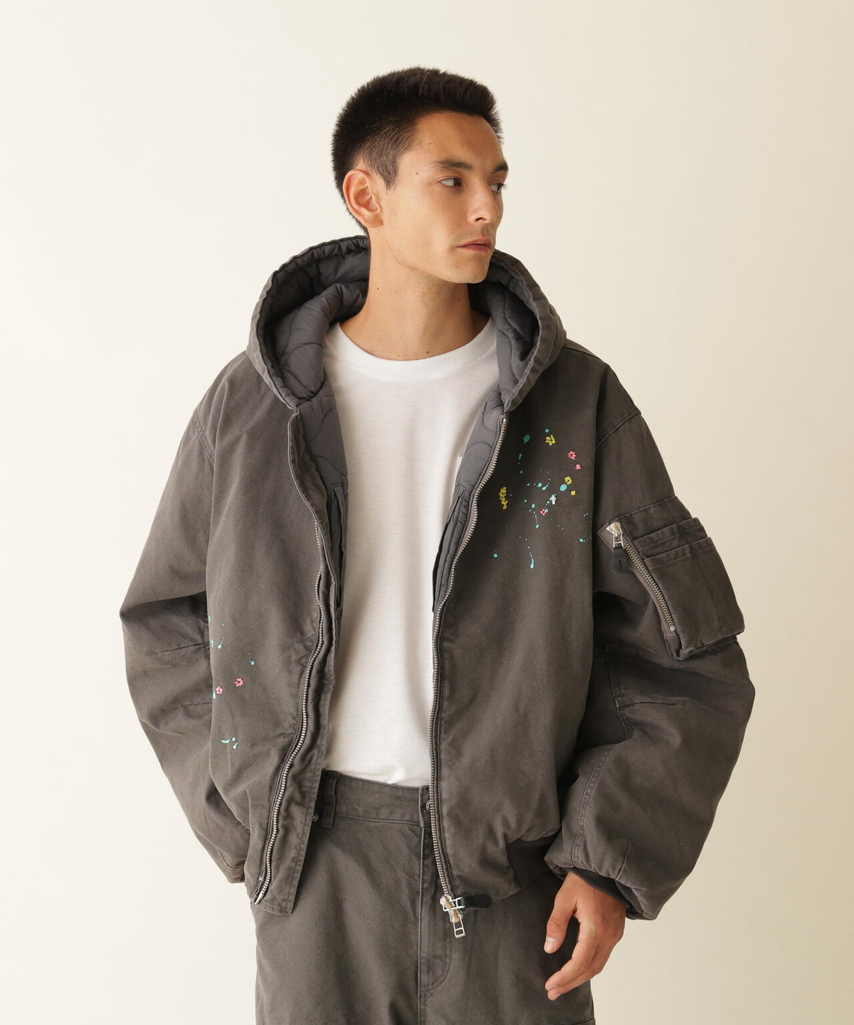 B omnivore/ビーオムニボー DUCK HOOD JACKET ダックフードジャケット