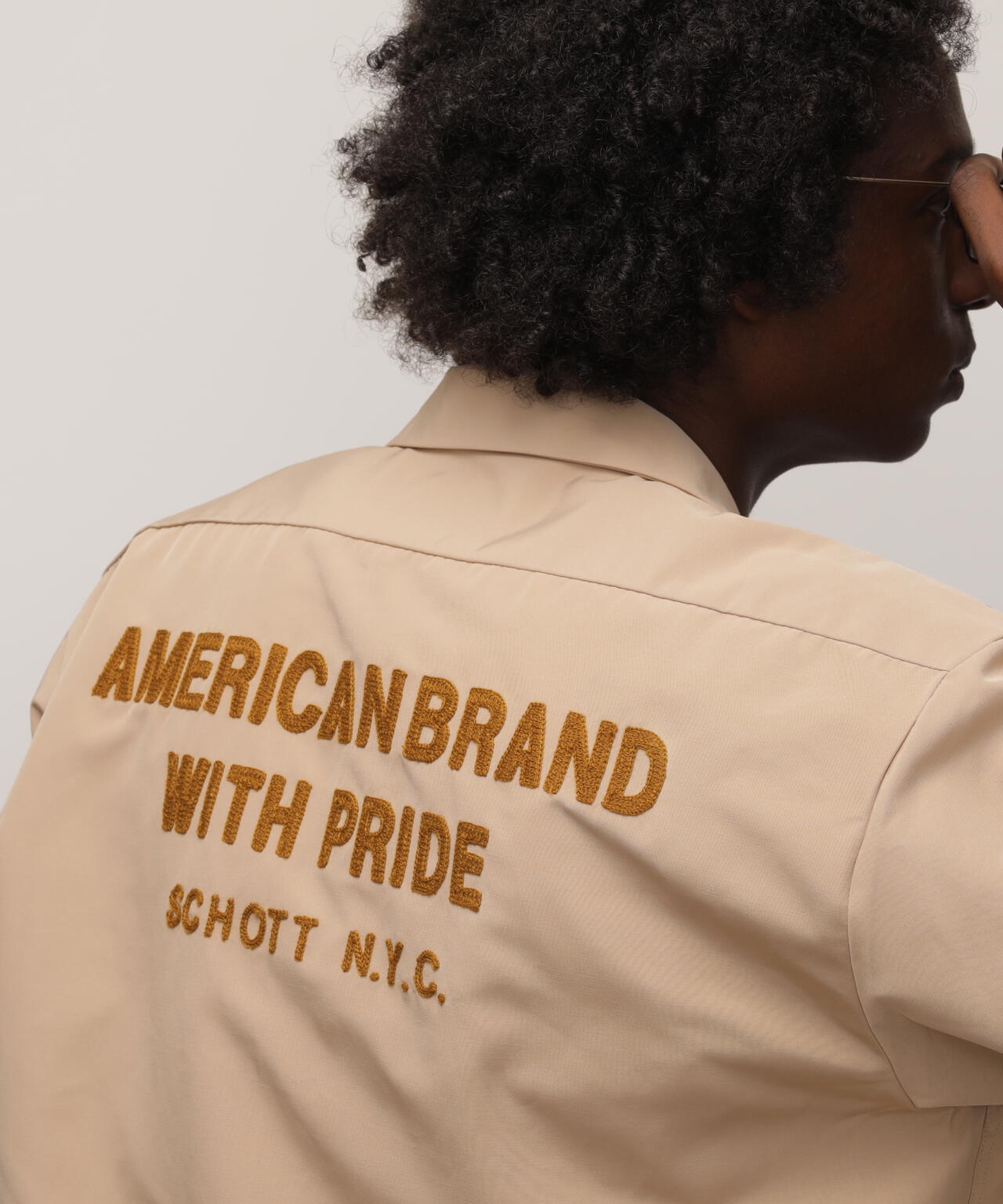 TC WORK SHIRT"AMERICAN BRAND WITH PRIDE EMB"/刺繍ワークシャツ