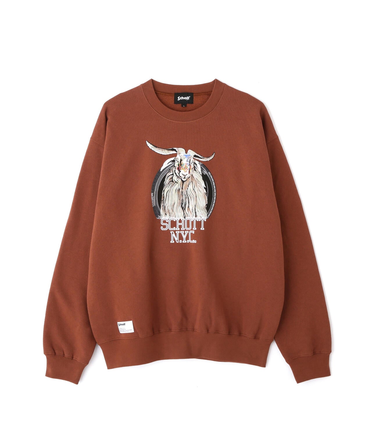 COLOR FLOCKY GOAT CREW SWEAT/カラーフロッキー ゴート クルースウェット