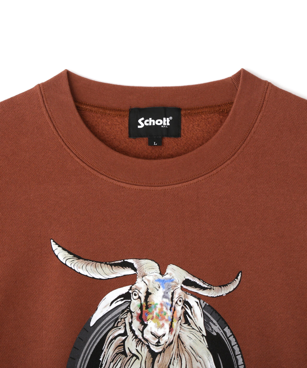 COLOR FLOCKY GOAT CREW SWEAT/カラーフロッキー ゴート クルースウェット