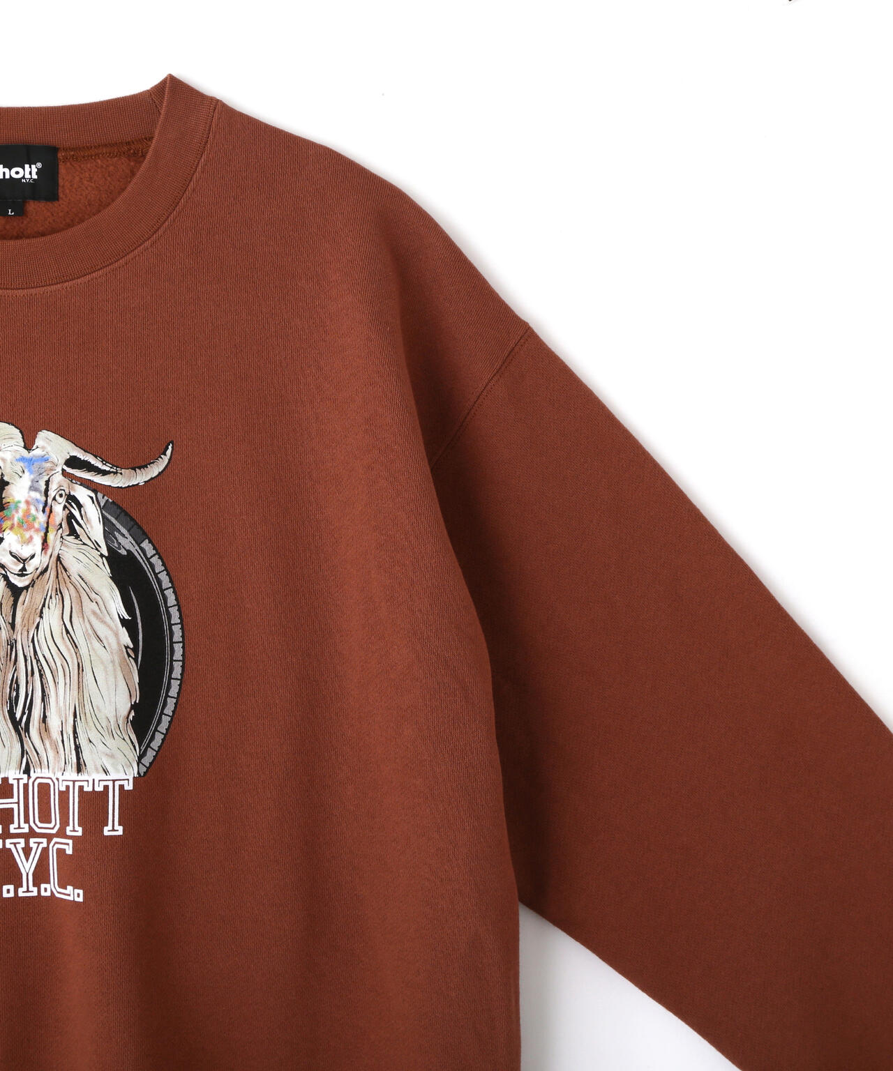 COLOR FLOCKY GOAT CREW SWEAT/カラーフロッキー ゴート クルースウェット