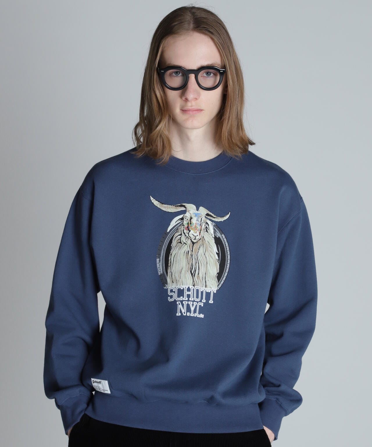 COLOR FLOCKY GOAT CREW SWEAT/カラーフロッキー ゴート クルースウェット
