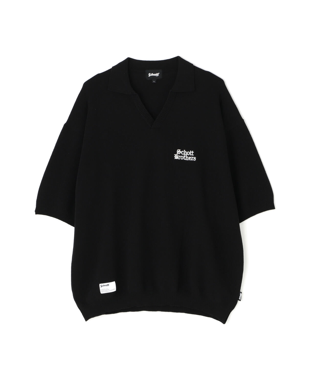 B.S S/S SKIPPER KNIT/スキッパーニット