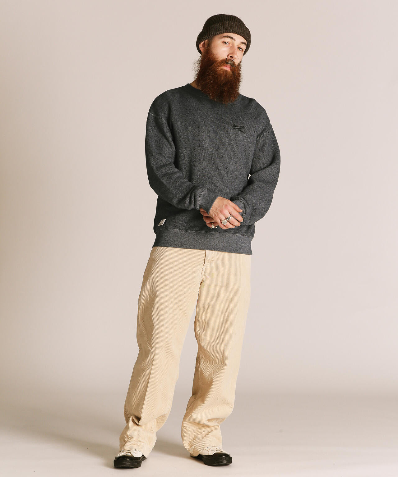 SALT AND PEPPER CREW SWEAT AMERICAN ORIGINAL