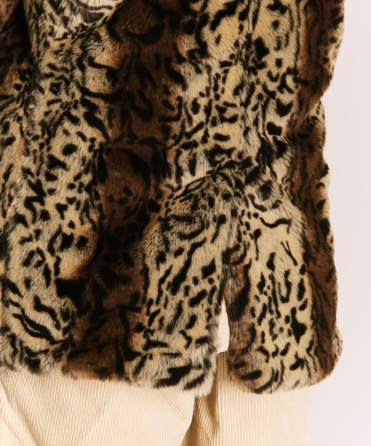 LEOPARD FUR PEACOAT/レオパード ファーコート