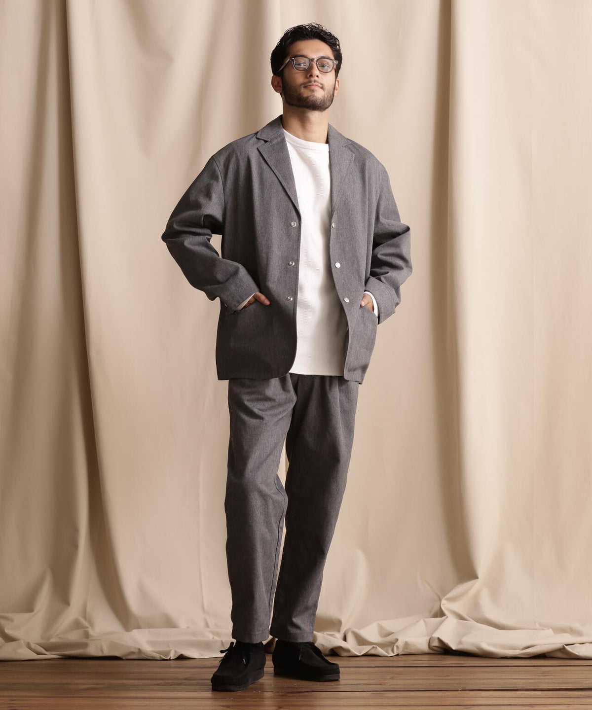 TC DOUBLE PLEATED WIDE PANTS/2タック パンツ
