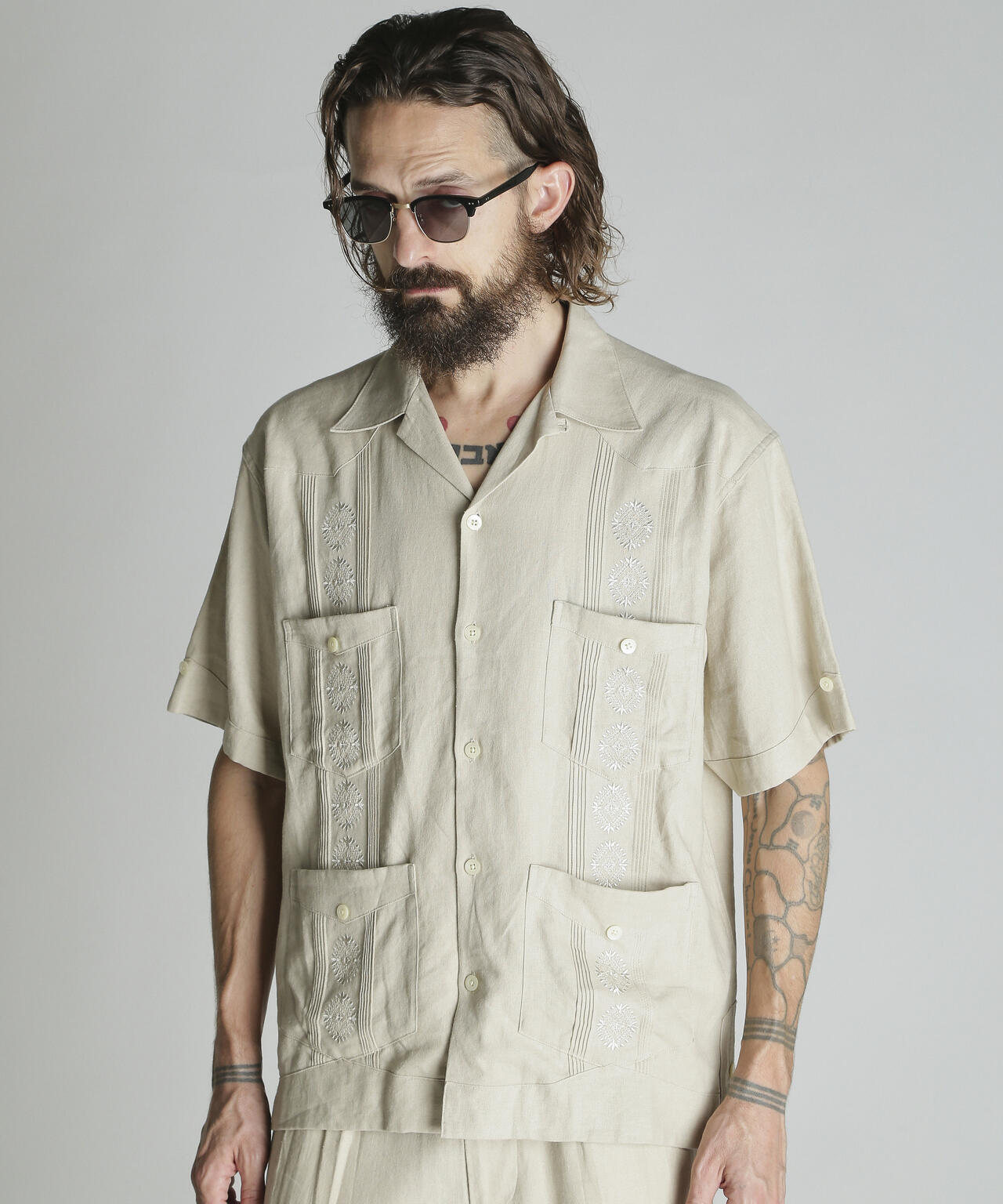 LINEN GUAYABERA SHIRT/リネン キューバシャツ
