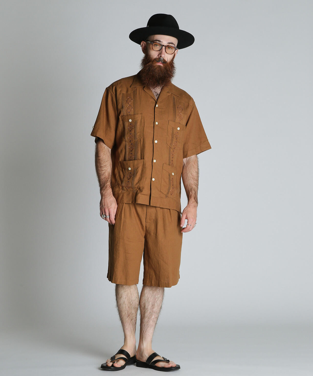 LINEN GUAYABERA SHIRT/リネン キューバシャツ