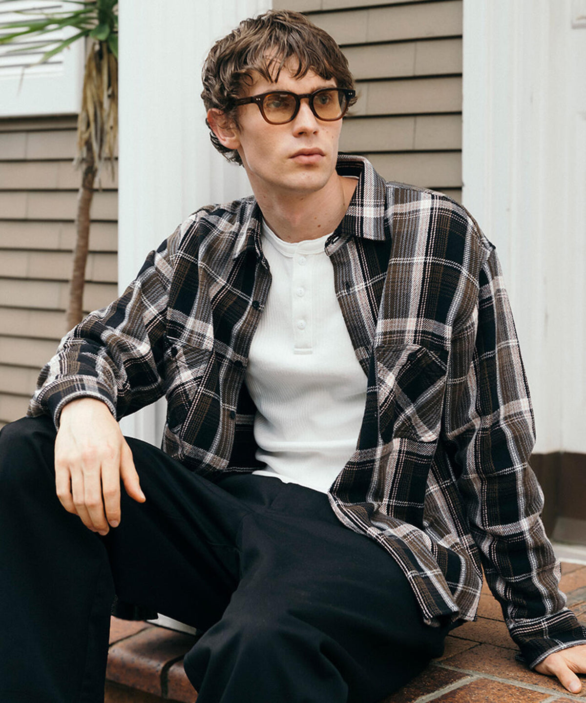 PLAID CF LS SHIRT/プレイド コットンフランネルシャツ