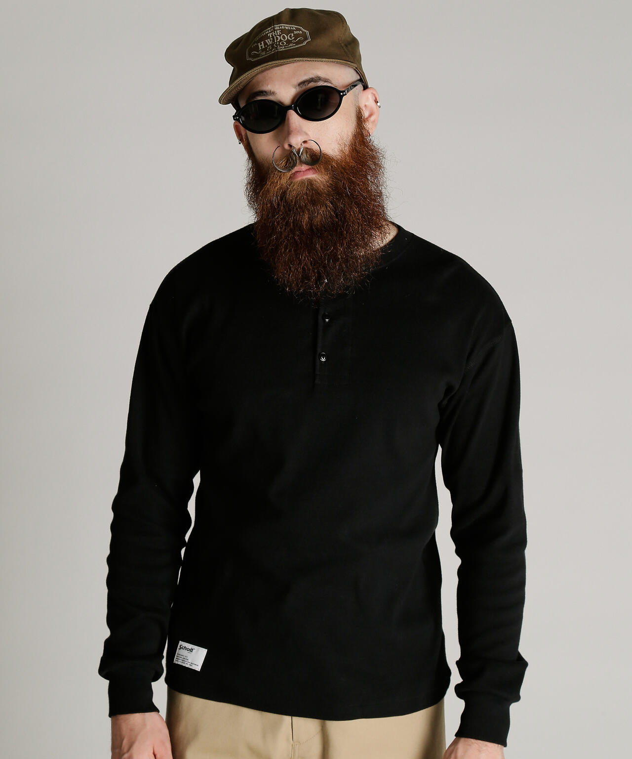 KNITTING HENLEY LS T-SHIRT/ニット ヘンリーロンT