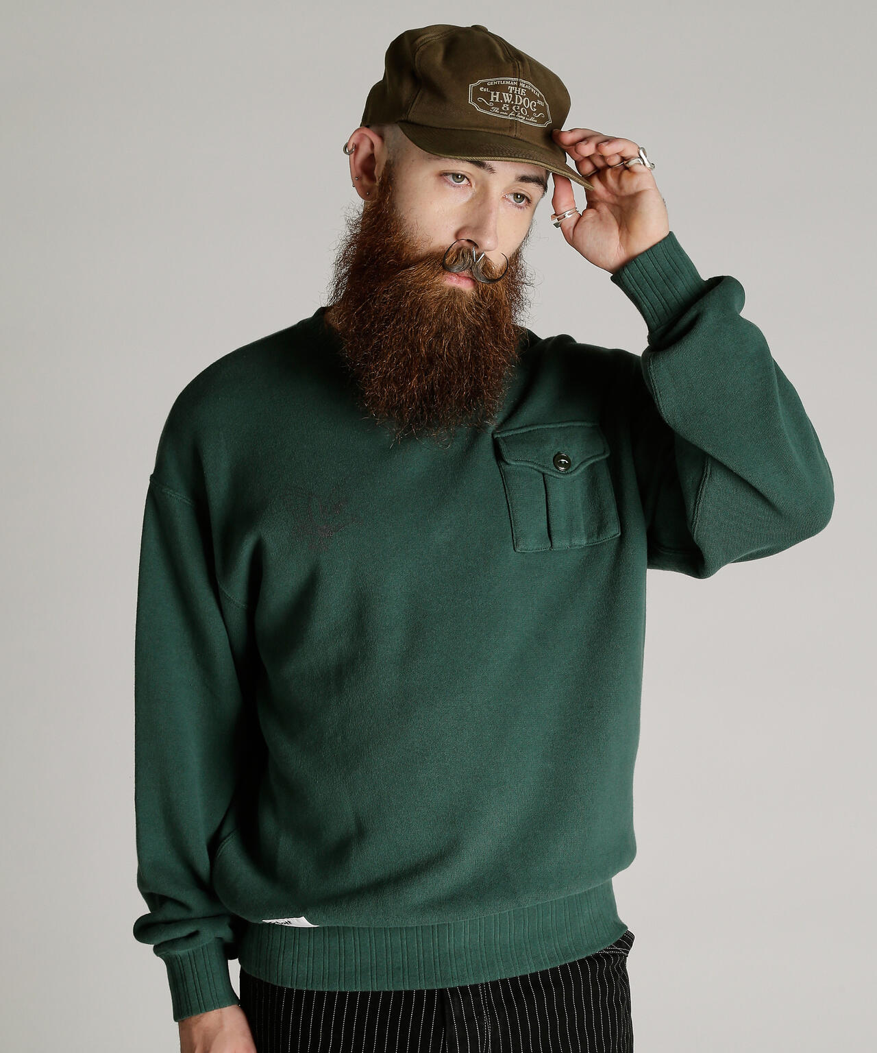 CREW SWEAT RIB STITCH EAGLE/クルースウェット リブステッチ イーグル