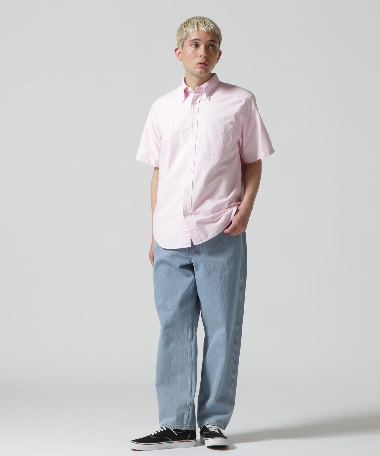 《DAILY/デイリー》BASIC OXFORD S/S B.D. SHIRT/半袖オックスフォードシャツ/AVIREX/アヴィレック