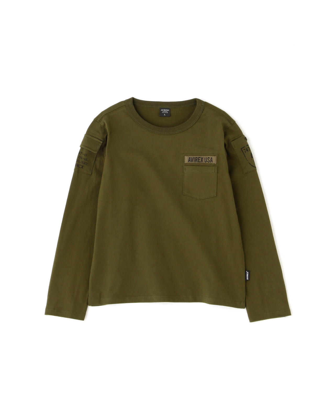 《KIDS / キッズ》FATIGUE CREW NECK LONGSLEEVE T-SHIRT / ファティーグ クルーネック ロングスリ