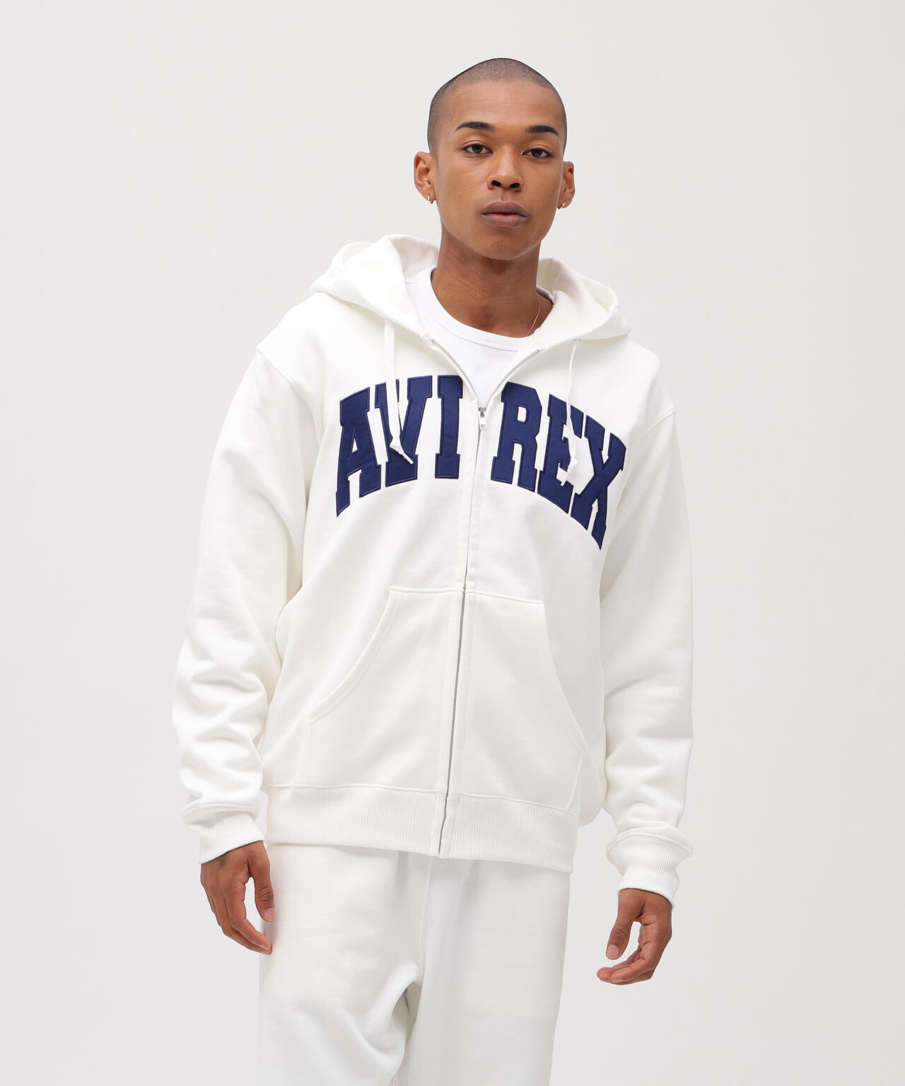 《DAILY/デイリー》ZIP UP SWEAT PARKA LOGO / ジップアップ スウェット パーカー ロゴ / AVIREX /