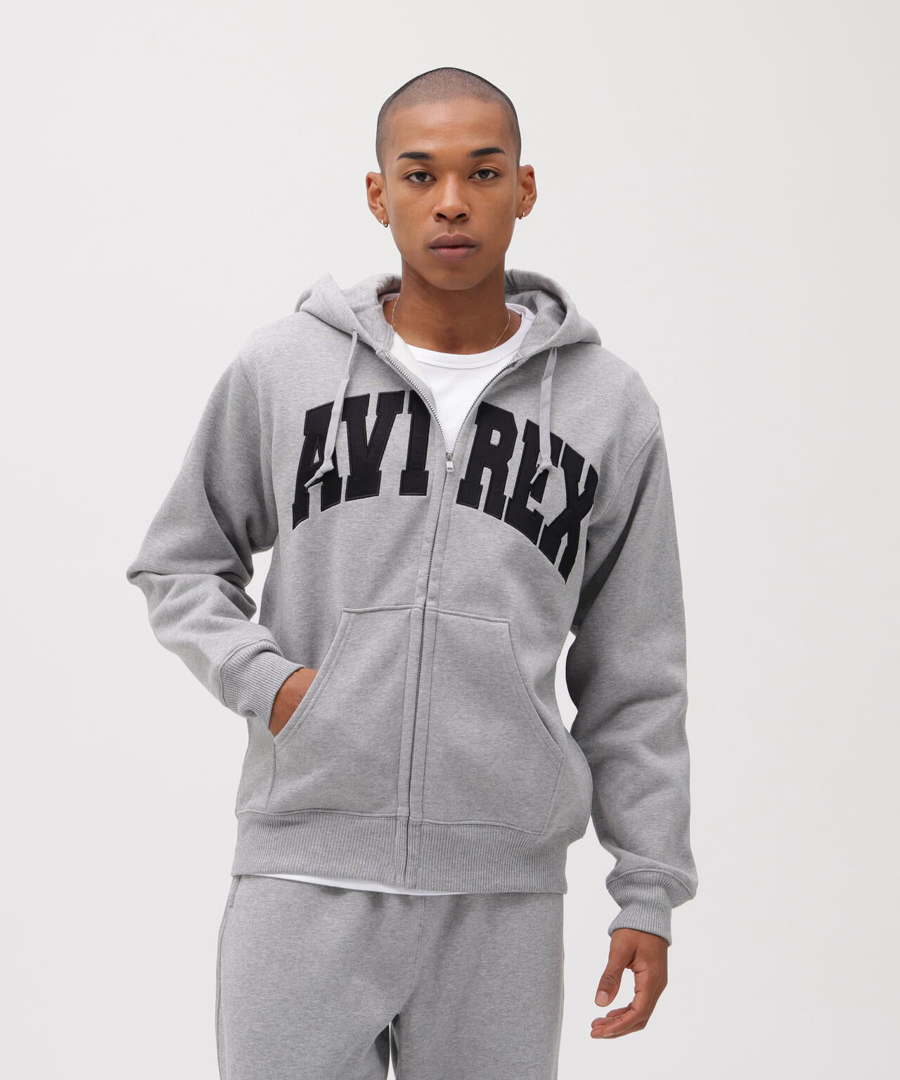 《DAILY/デイリー》ZIP UP SWEAT PARKA LOGO / ジップアップ スウェット パーカー ロゴ / AVIREX /