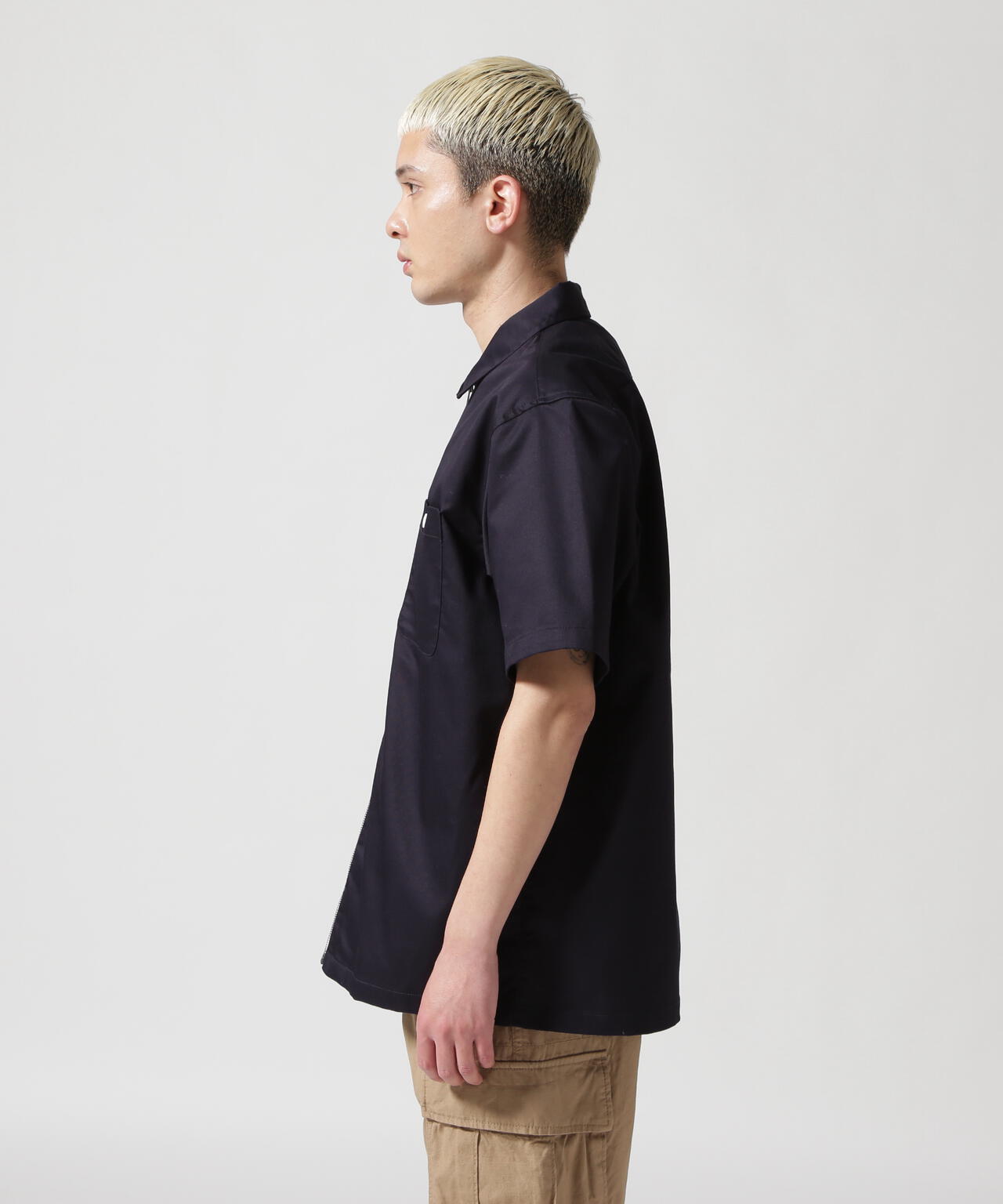 《WEB&DEPOT限定》S/S ZIP UP WORK SHIRT / ショートスリーブ ジップアップ ワークシャツ / AVIREX /