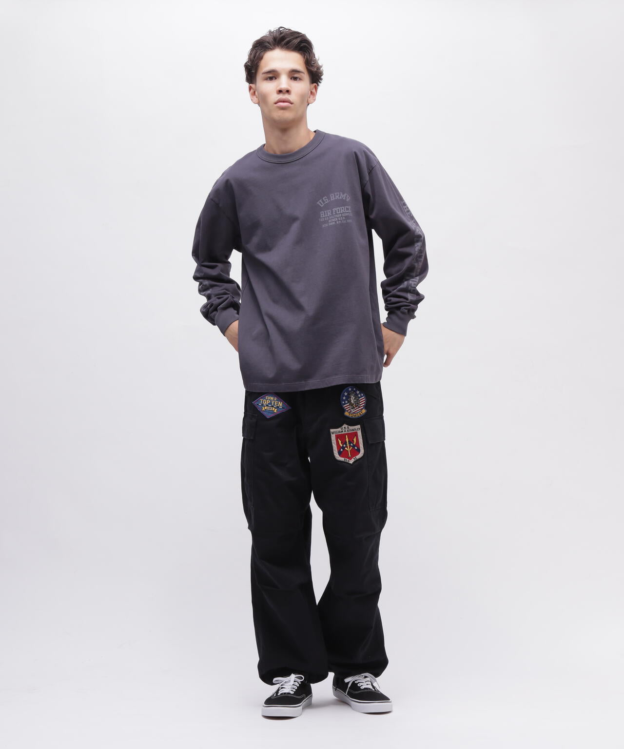 《直営店限定》TOP GUN WAPPEN CARGO PANTS / トップガン ワッペン カーゴパンツ / AVIREX