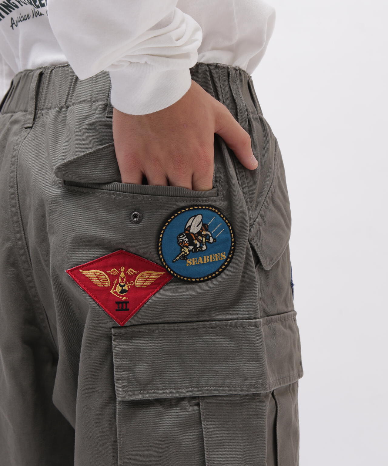 《直営店限定》TOP GUN WAPPEN CARGO PANTS / トップガン ワッペン カーゴパンツ / AVIREX