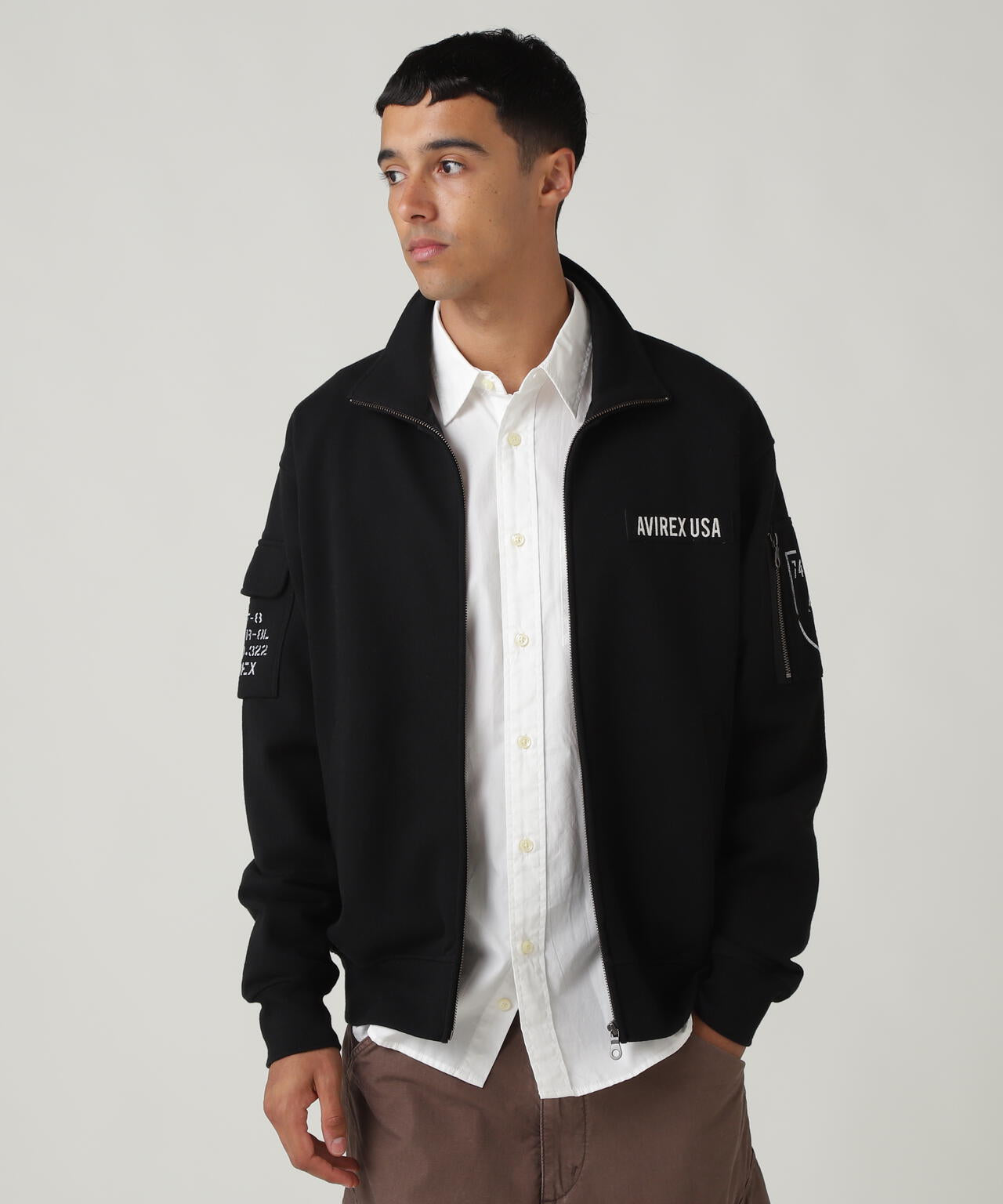FATIGUE STAND ZIPUP SWEAT / ファティーグ ジップアップ スウェット / AVIREX / アヴィレックス