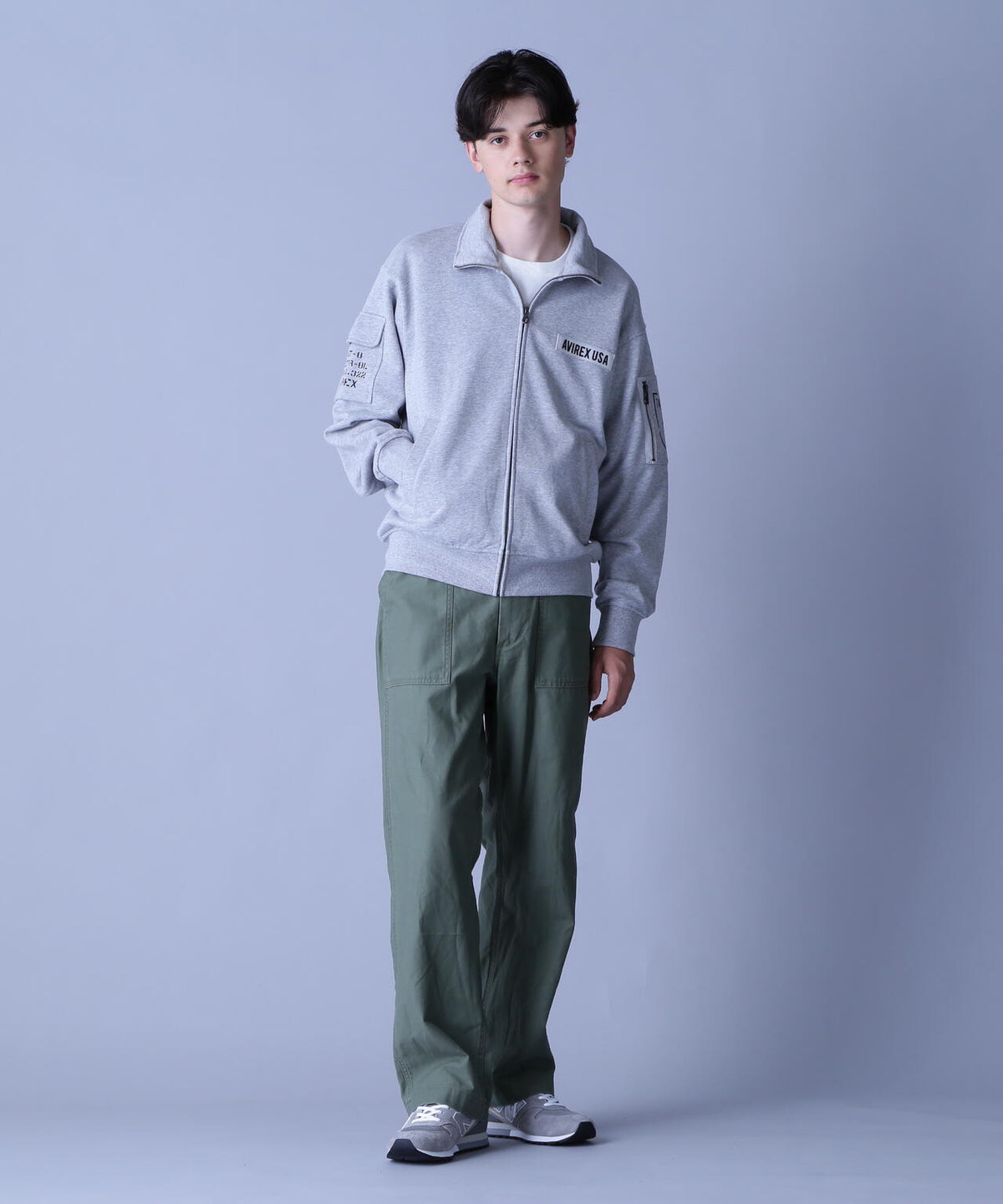 FATIGUE STAND ZIPUP SWEAT / ファティーグ ジップアップ スウェット / AVIREX / アヴィレックス