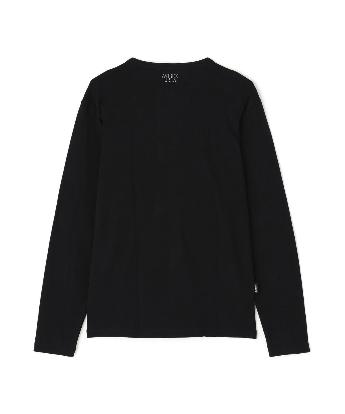 《DAILY/デイリー》RIB L/S HENLEY NECK T-SHIRT