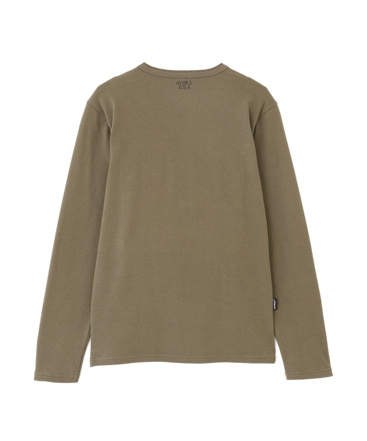 《DAILY/デイリー》RIB L/S HENLEY NECK T-SHIRT