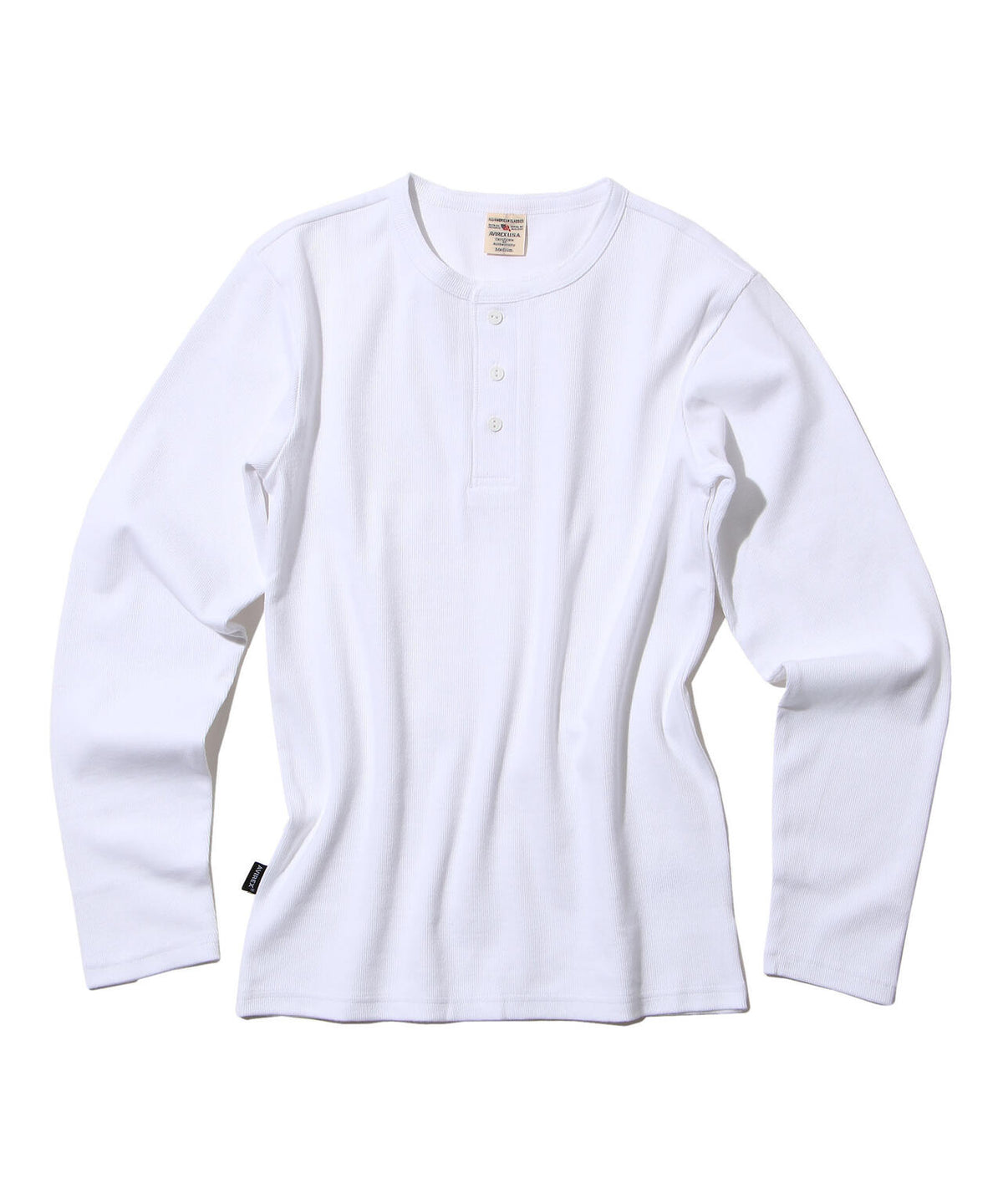 《DAILY/デイリー》RIB L/S HENLEY NECK T-SHIRT