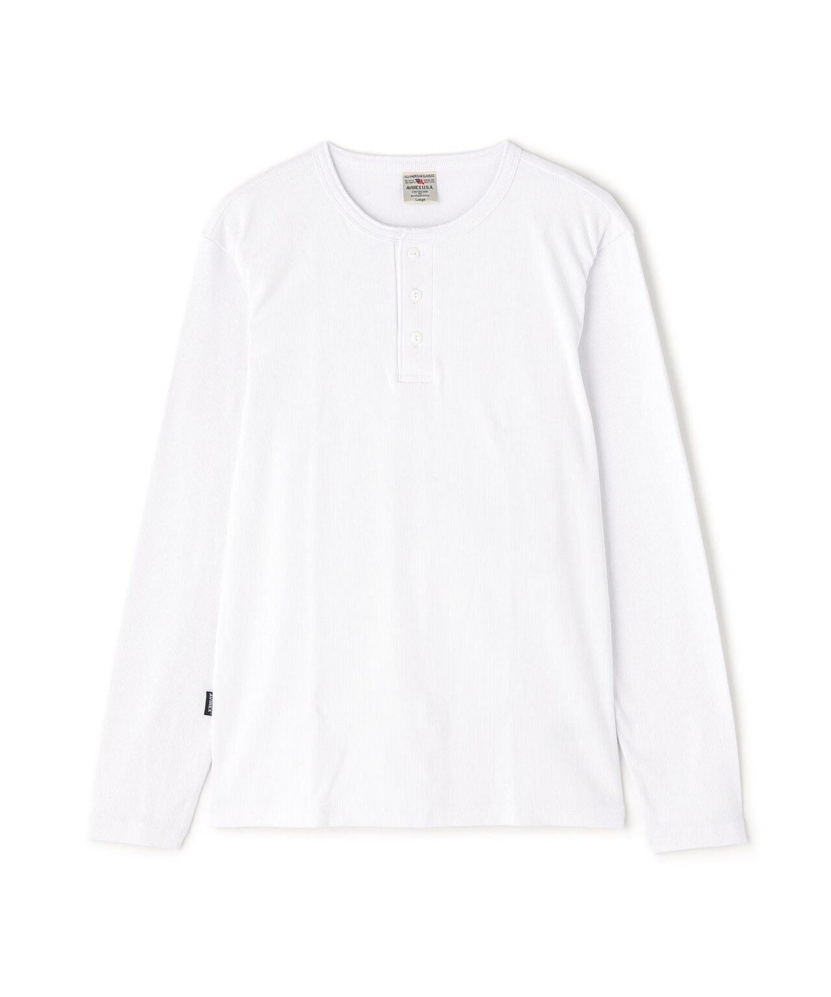 《DAILY/デイリー》RIB L/S HENLEY NECK T-SHIRT
