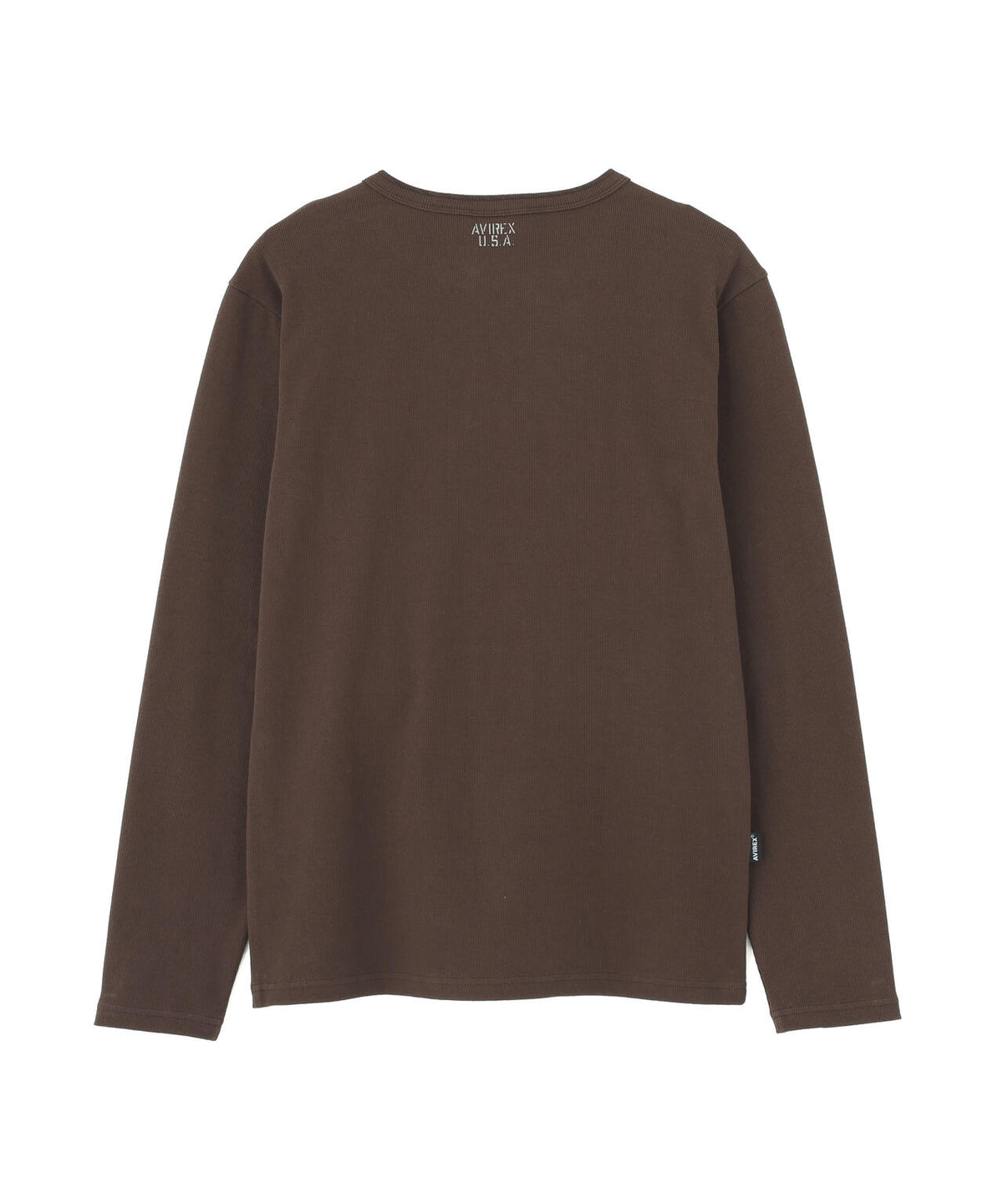 《DAILY/デイリー》RIB L/S HENLEY NECK T-SHIRT