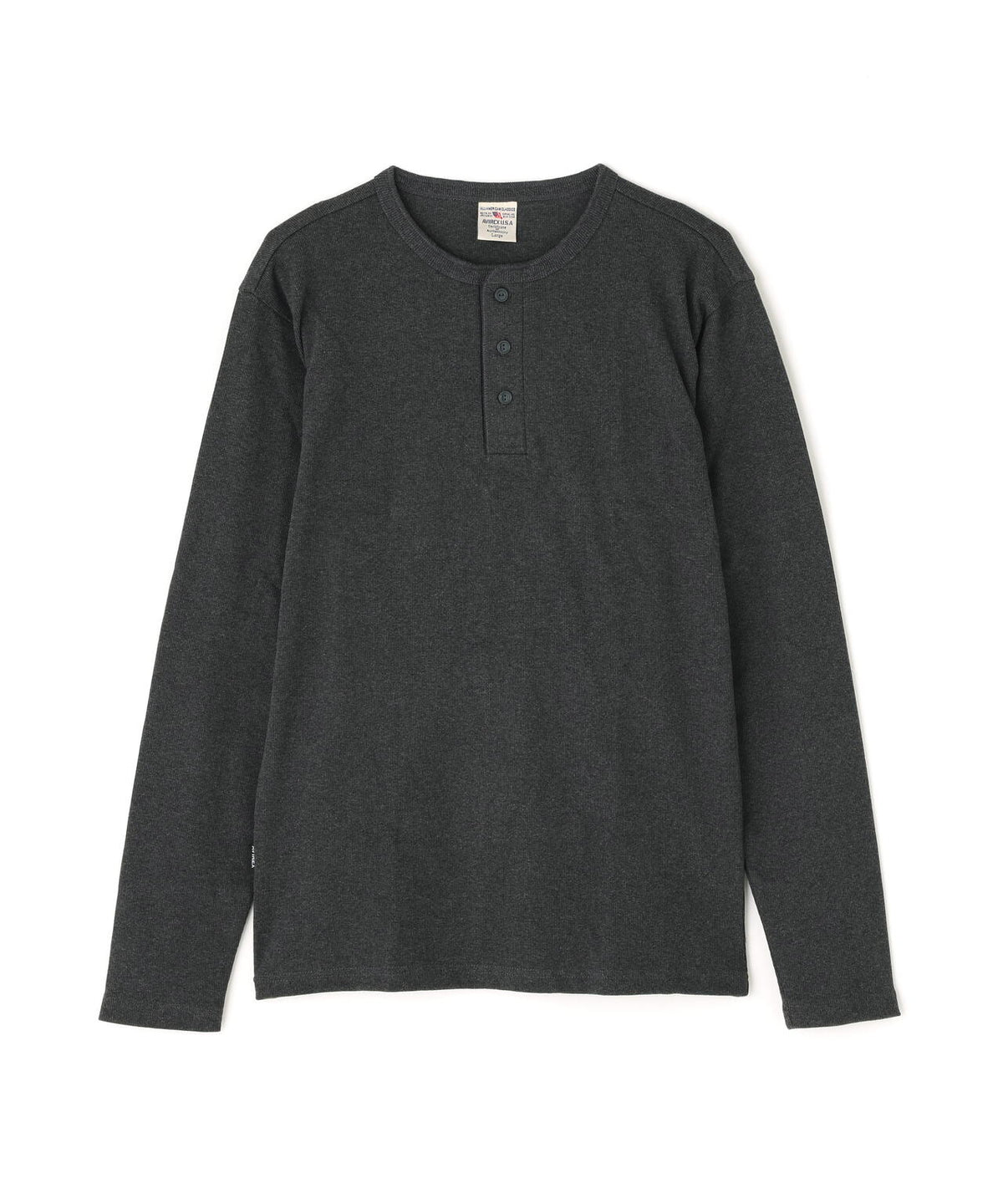 《DAILY/デイリー》RIB L/S HENLEY NECK T-SHIRT