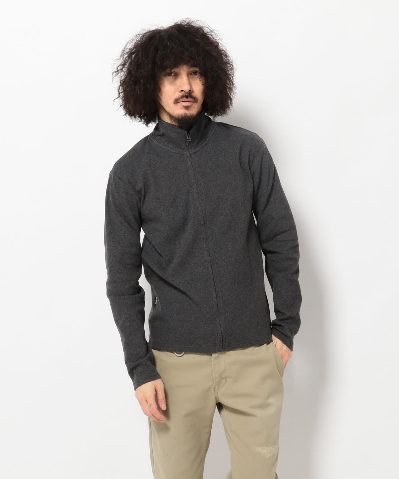 《DAILY/デイリー》STAND ZIP RIB JACKET/スタンドジップ リブ ジャケット