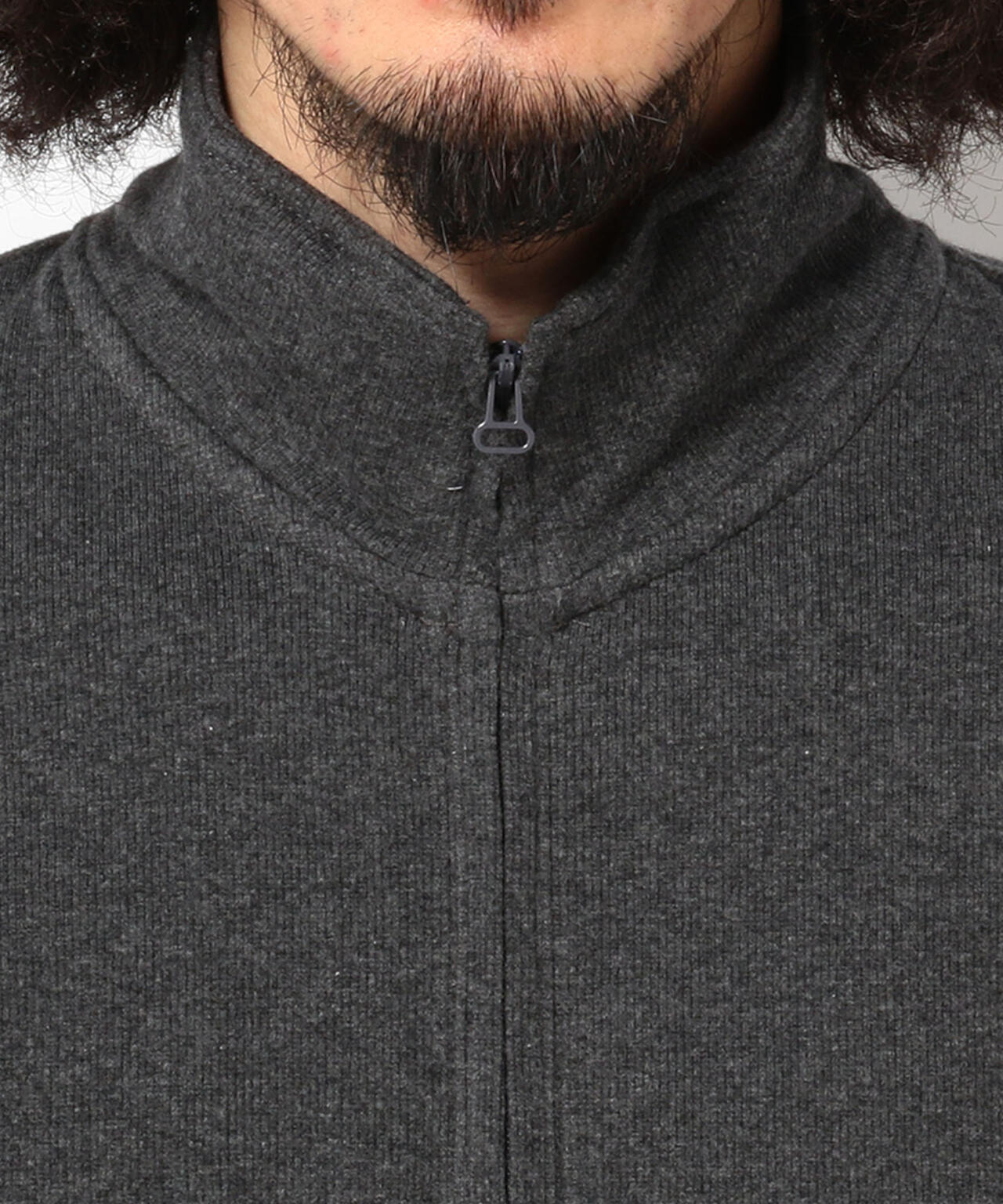 《DAILY/デイリー》STAND ZIP RIB JACKET/スタンドジップ リブ ジャケット