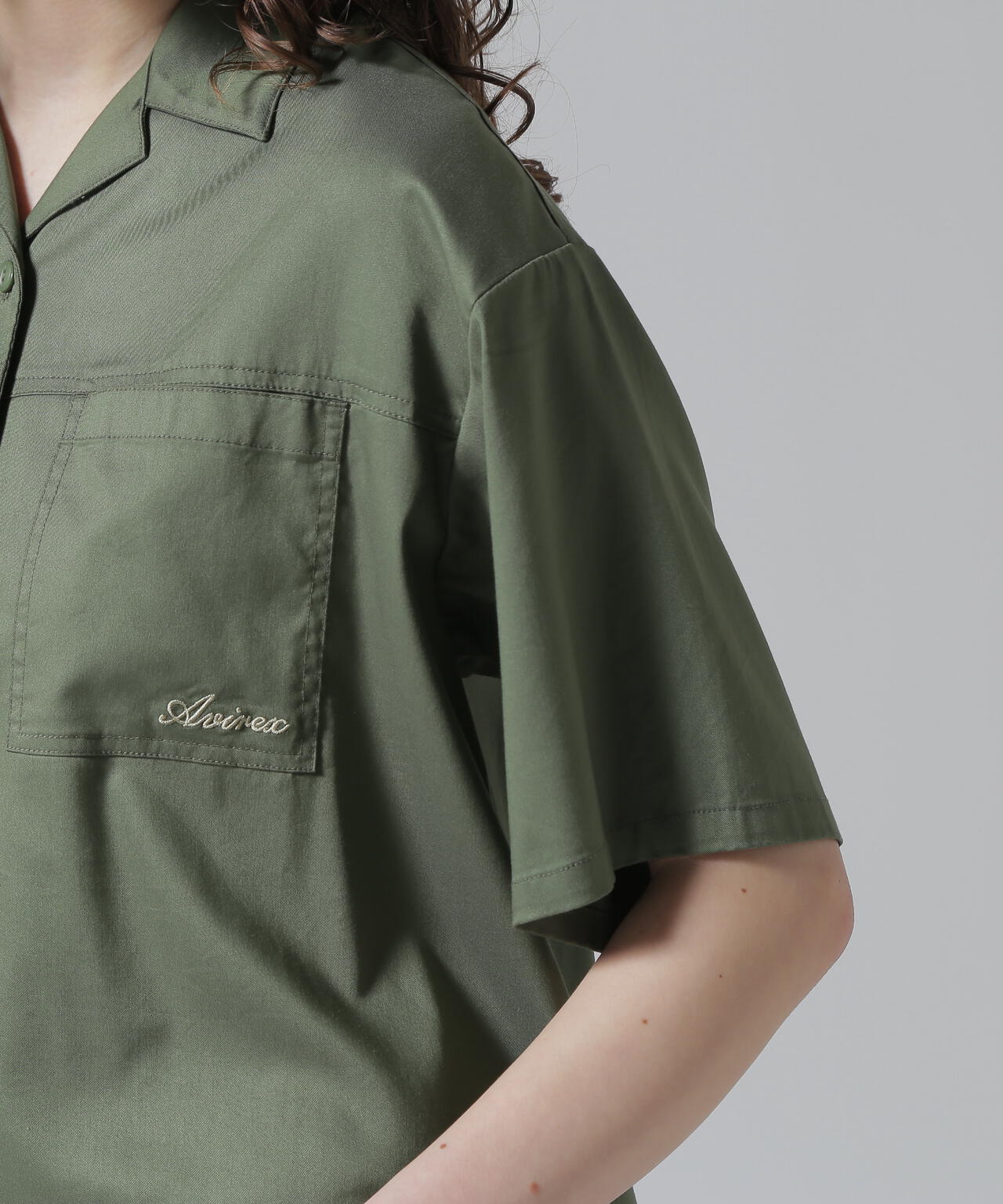 《直営店限定》WOMEN'S BACK RIBBON TENCEL SHIRTS/バックリボン テンセルシャツ