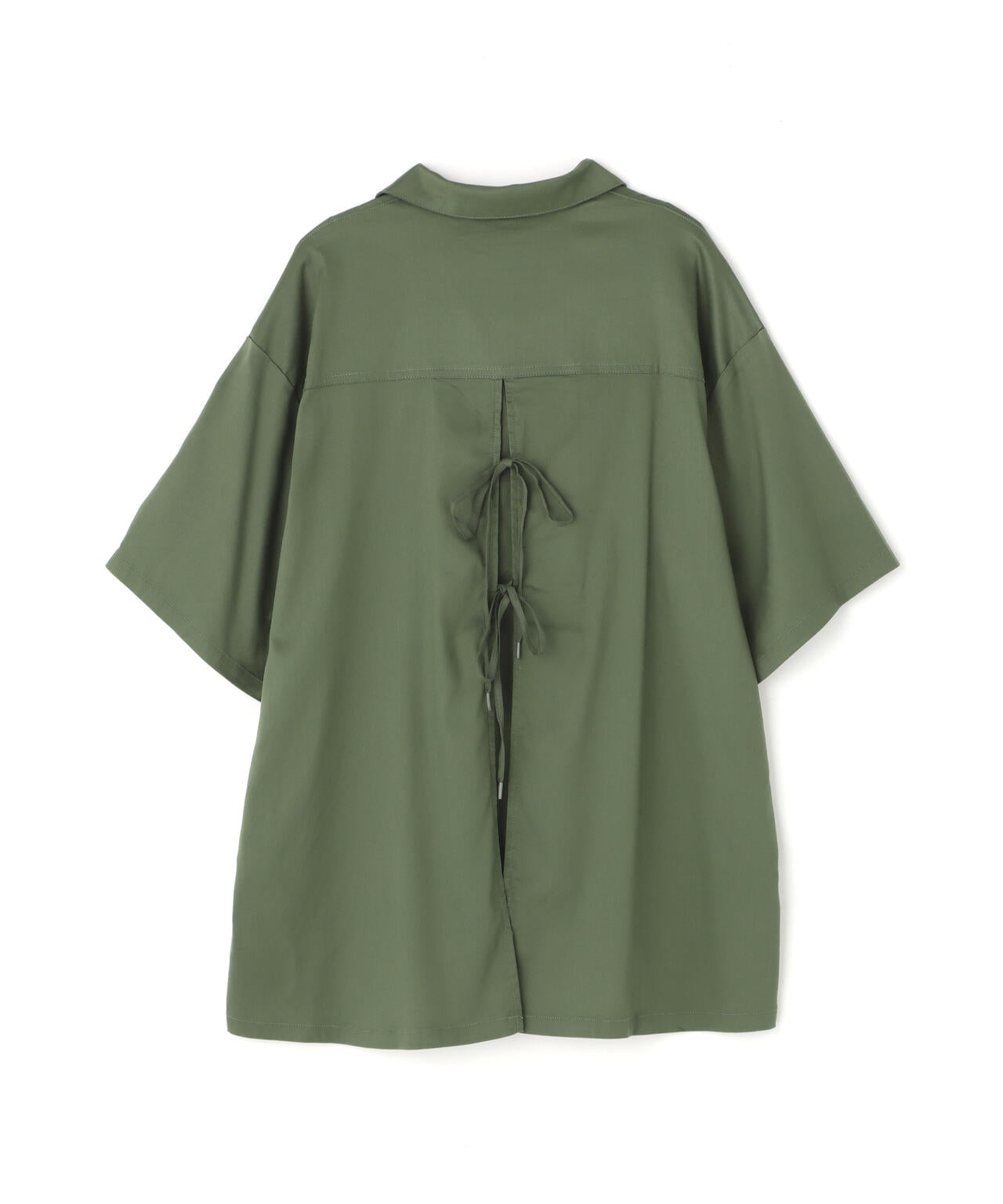 《直営店限定》WOMEN'S BACK RIBBON TENCEL SHIRTS/バックリボン テンセルシャツ