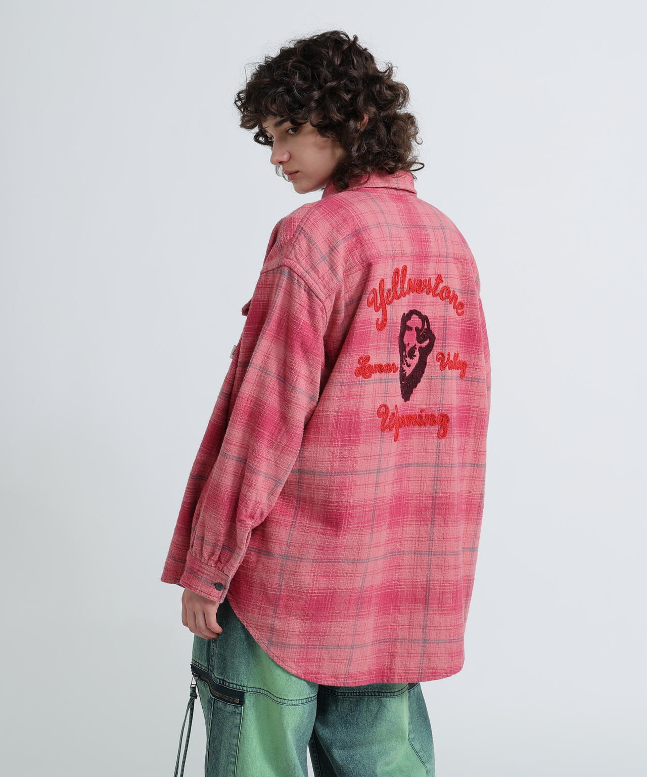 《WOMAN》EMBROIDERY CHECK SHIRT/刺繍チェックシャツ