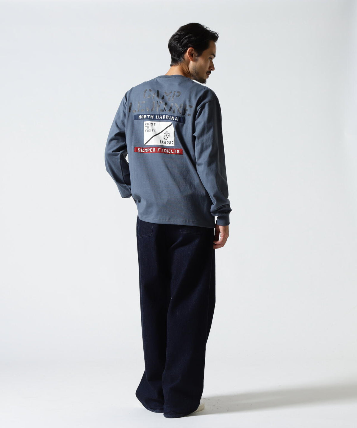 CAMP LEJEUNE PATCHED L/S T-SHIRT