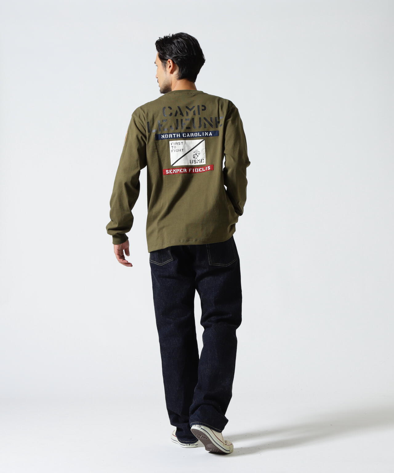 CAMP LEJEUNE PATCHED L/S T-SHIRT