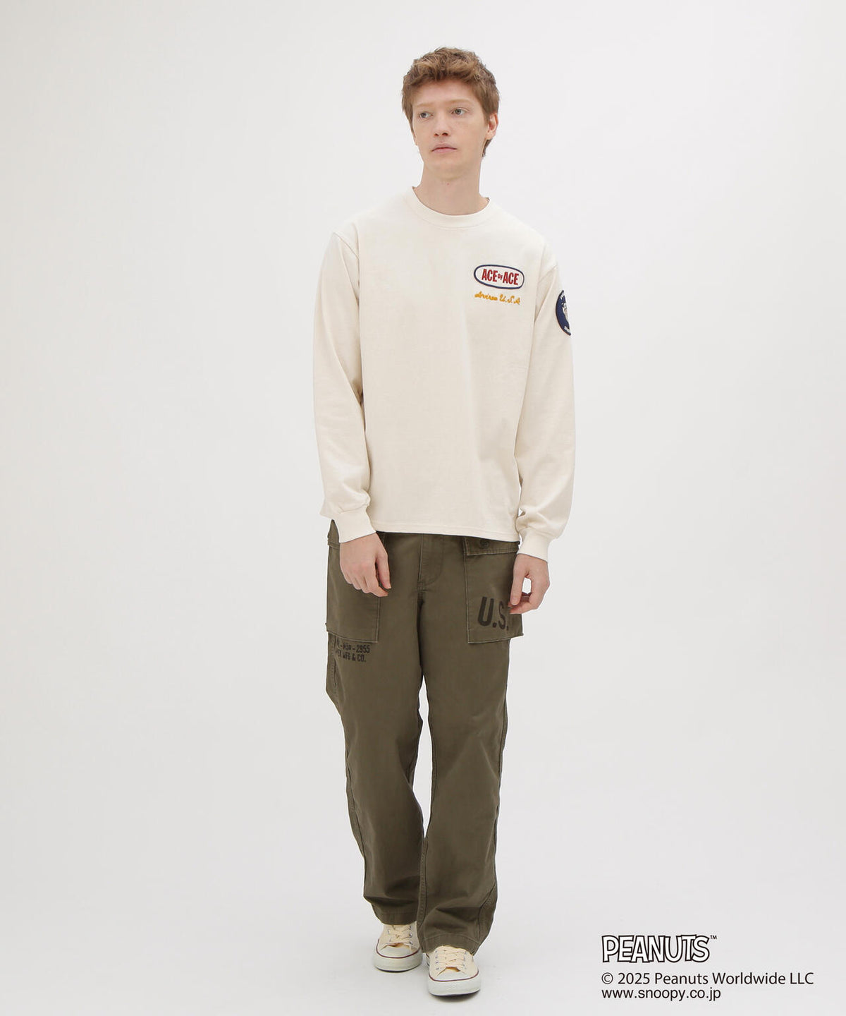《AVIREX × PEANUTS》LONGSLEEVE T-SHIRT