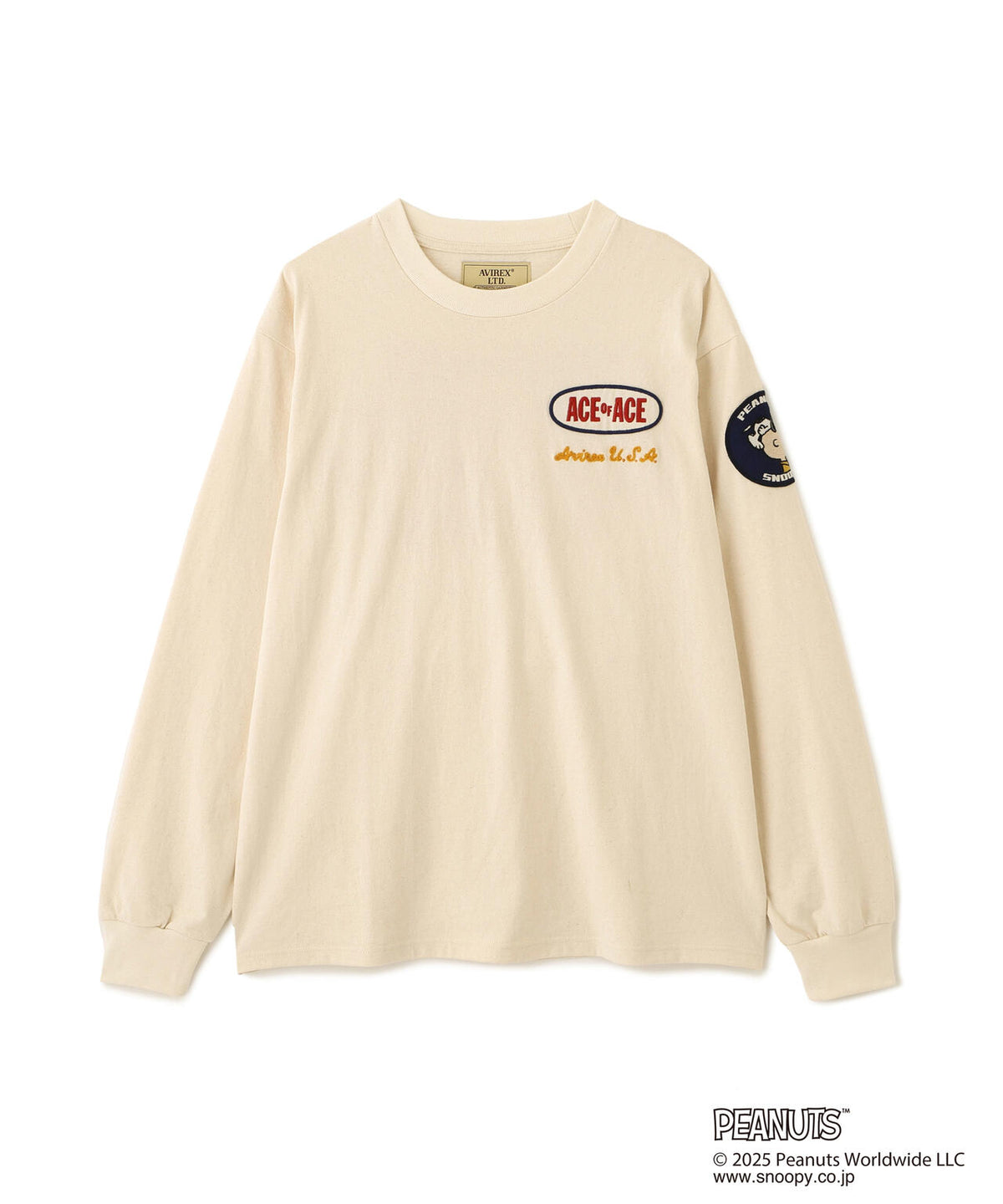 《AVIREX × PEANUTS》LONGSLEEVE T-SHIRT