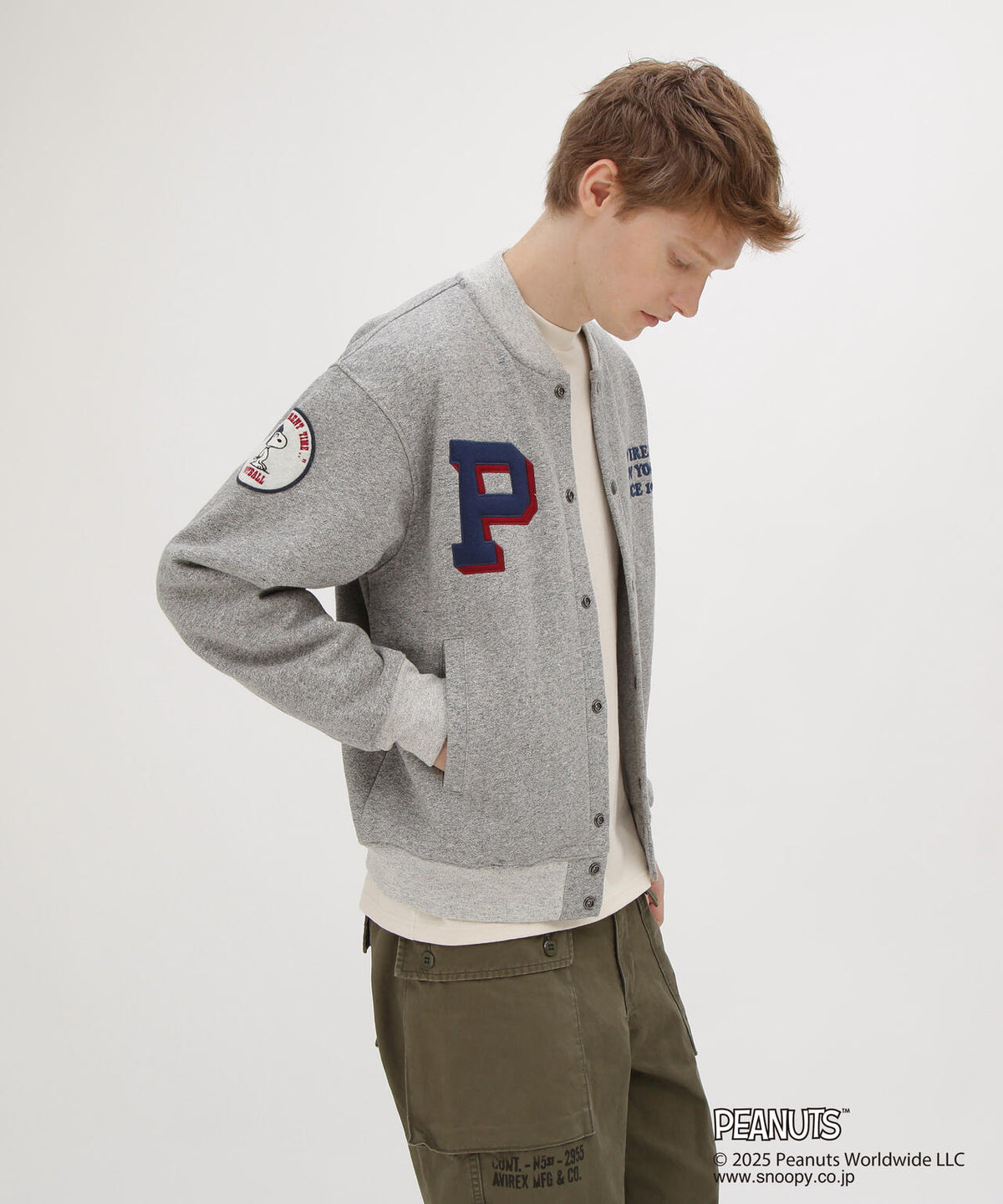 《AVIREX × PEANUTS》SWEAT CARDIGAN