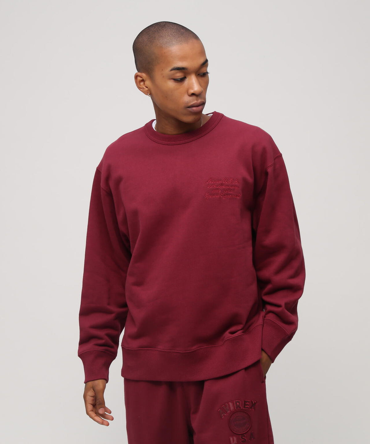 AVIREX 50th VARSITY CREWNECK SWEAT