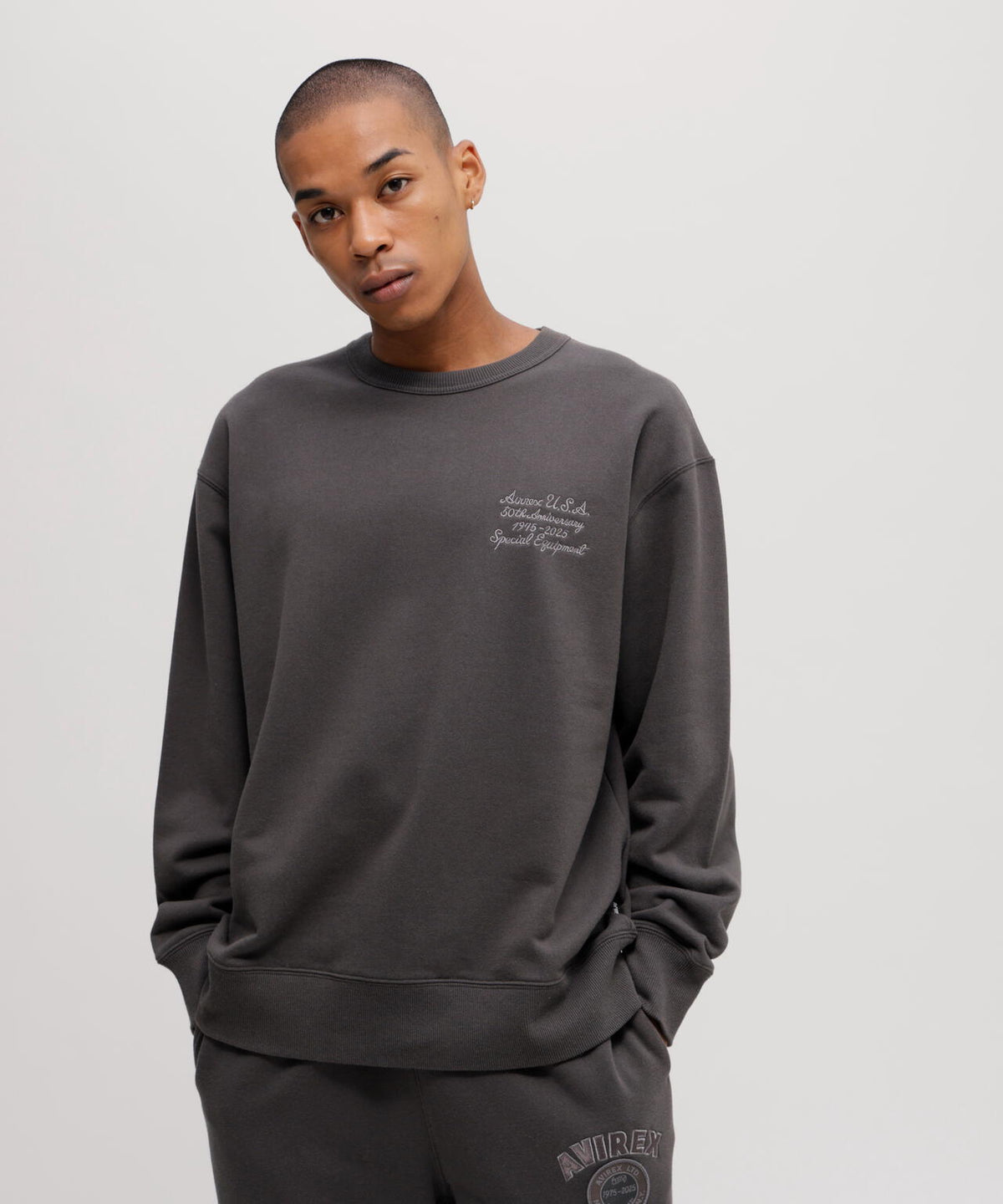 AVIREX 50th VARSITY CREWNECK SWEAT