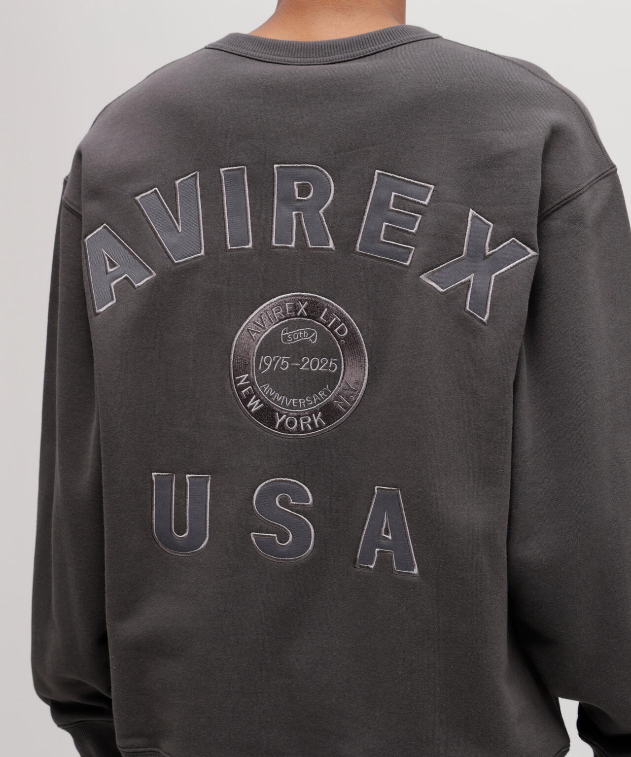 AVIREX 50th VARSITY CREWNECK SWEAT