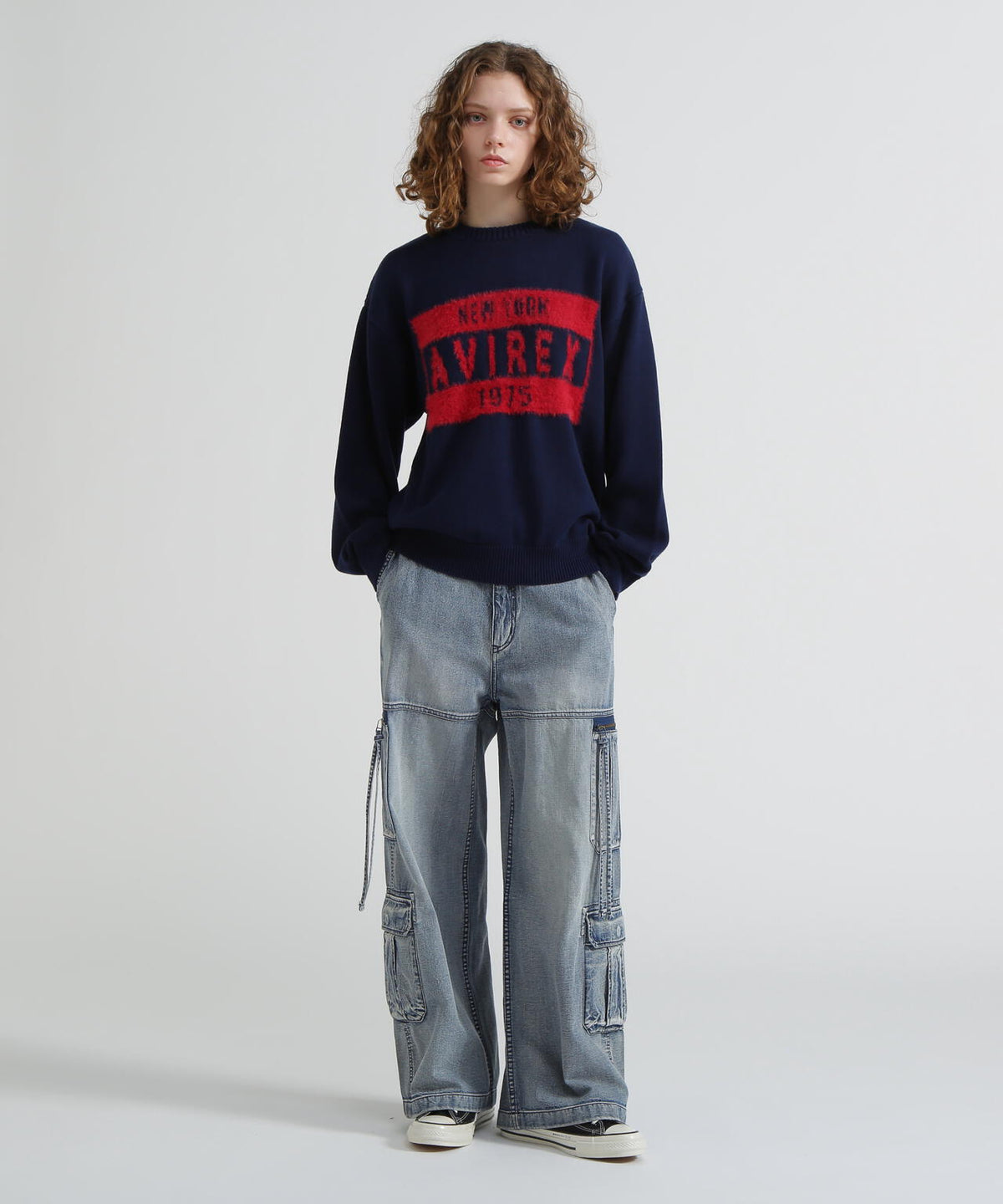《直営店限定》LOGO SHAGGY TOPS/ロゴシャギートップス