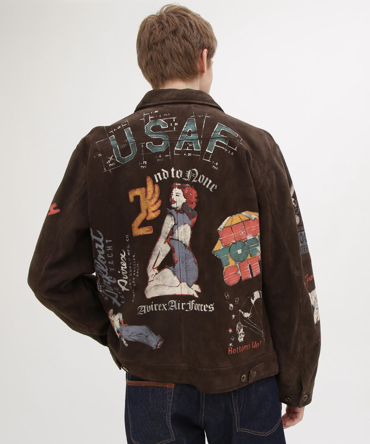 《RESTORE COLLECTION》SHEEP SUEDE TRACK JACKET ”HISTORY GRAPHIC”