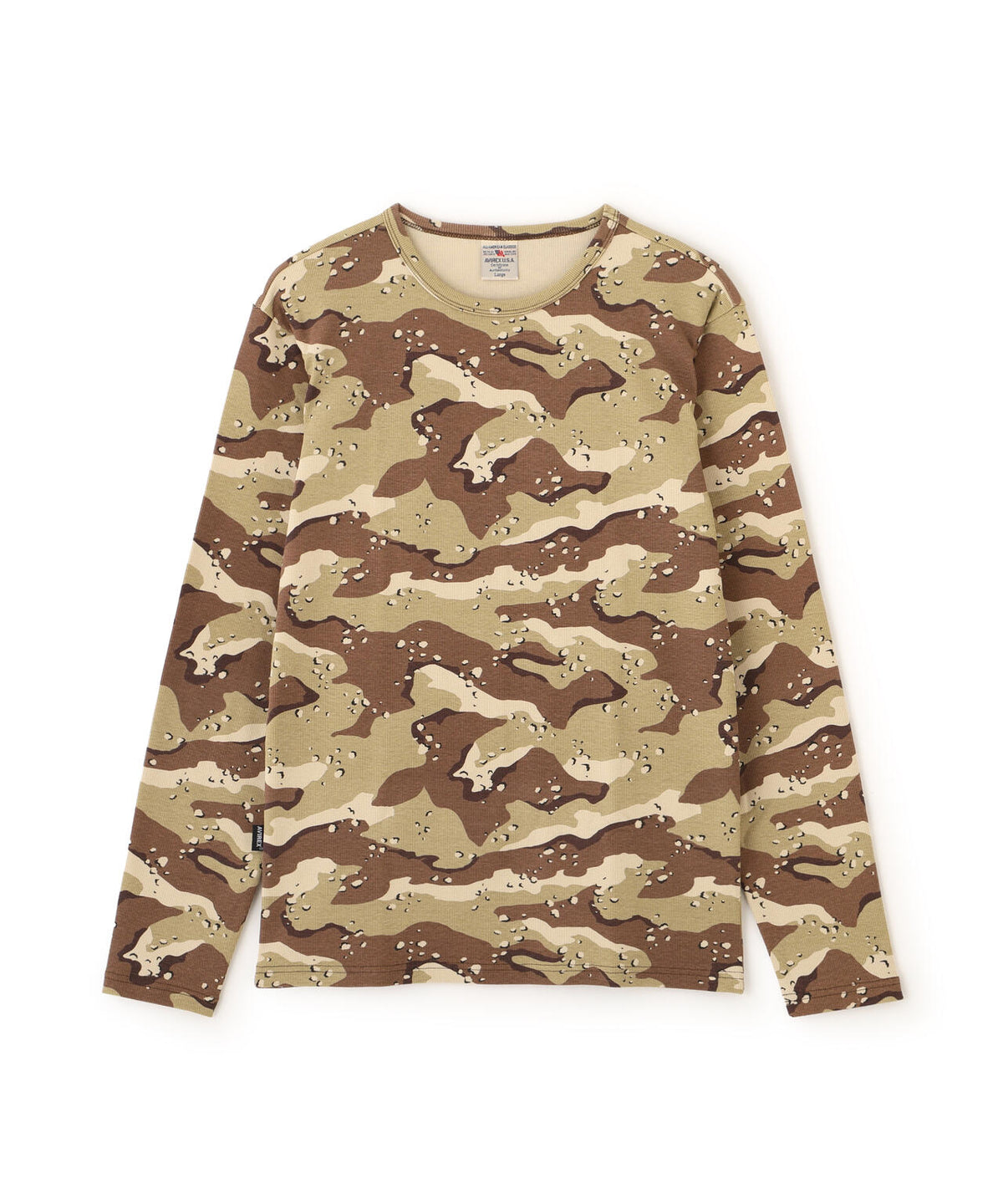 《DAILY/デイリー》 RIB LONG SLEEVE CREW NECK T-SHIRT ”CAMOUFLAGE”