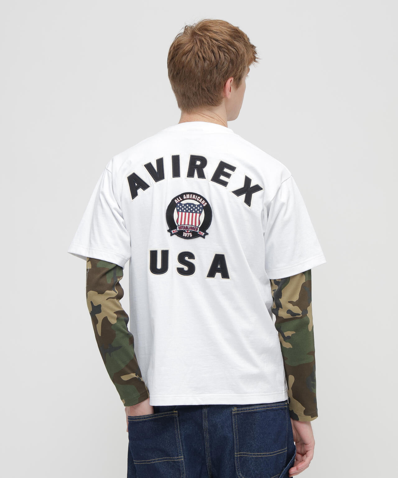 《DAILY/デイリー》 RIB LONG SLEEVE CREW NECK T-SHIRT ”CAMOUFLAGE”