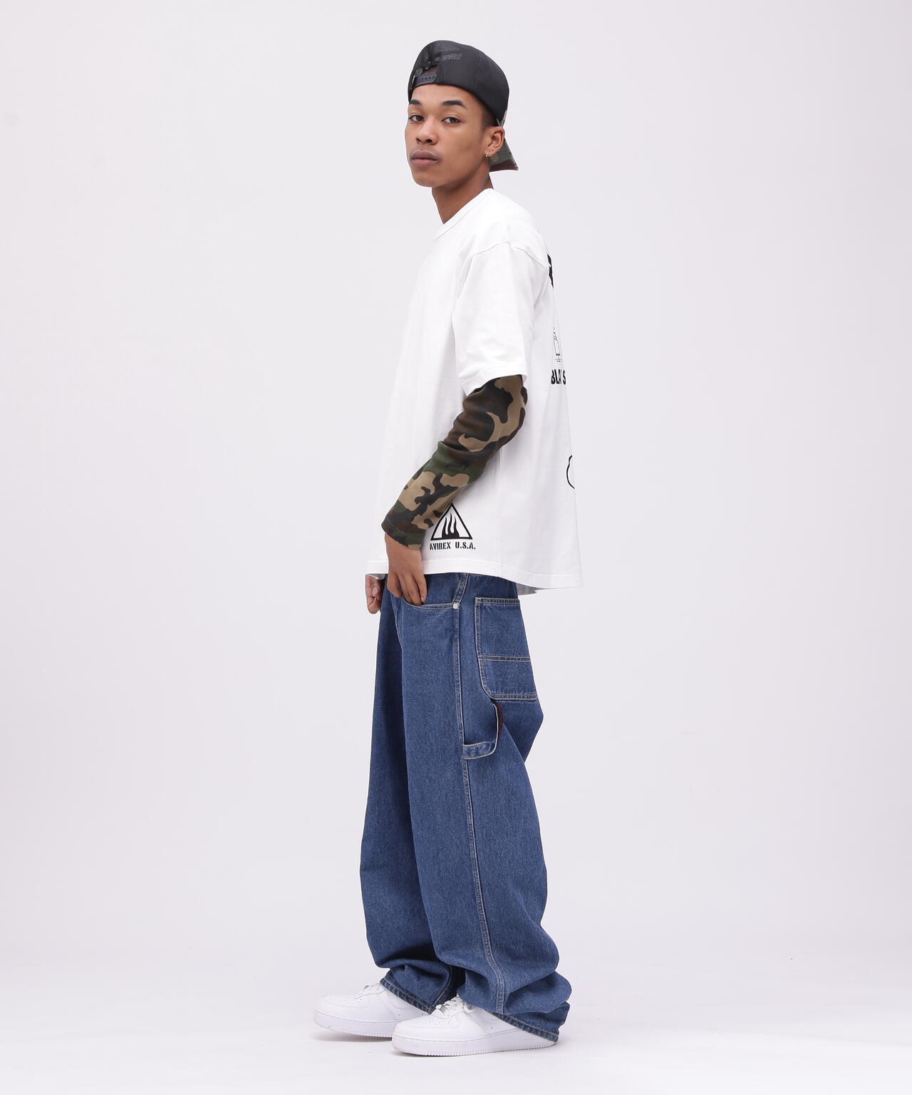 《DAILY/デイリー》 RIB LONG SLEEVE CREW NECK T-SHIRT ”CAMOUFLAGE”